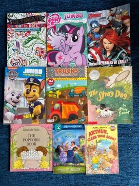 Kids book bundle: 4 books, 5 activity books